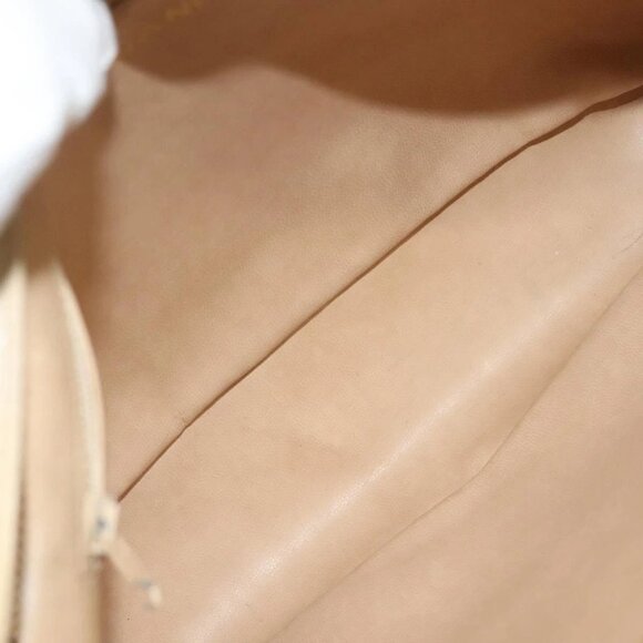 CHANEL Matelasse Chain Shoulder Bag Lamb Skin Beige Gold CC Auth bs27415 - Picture 11 of 16